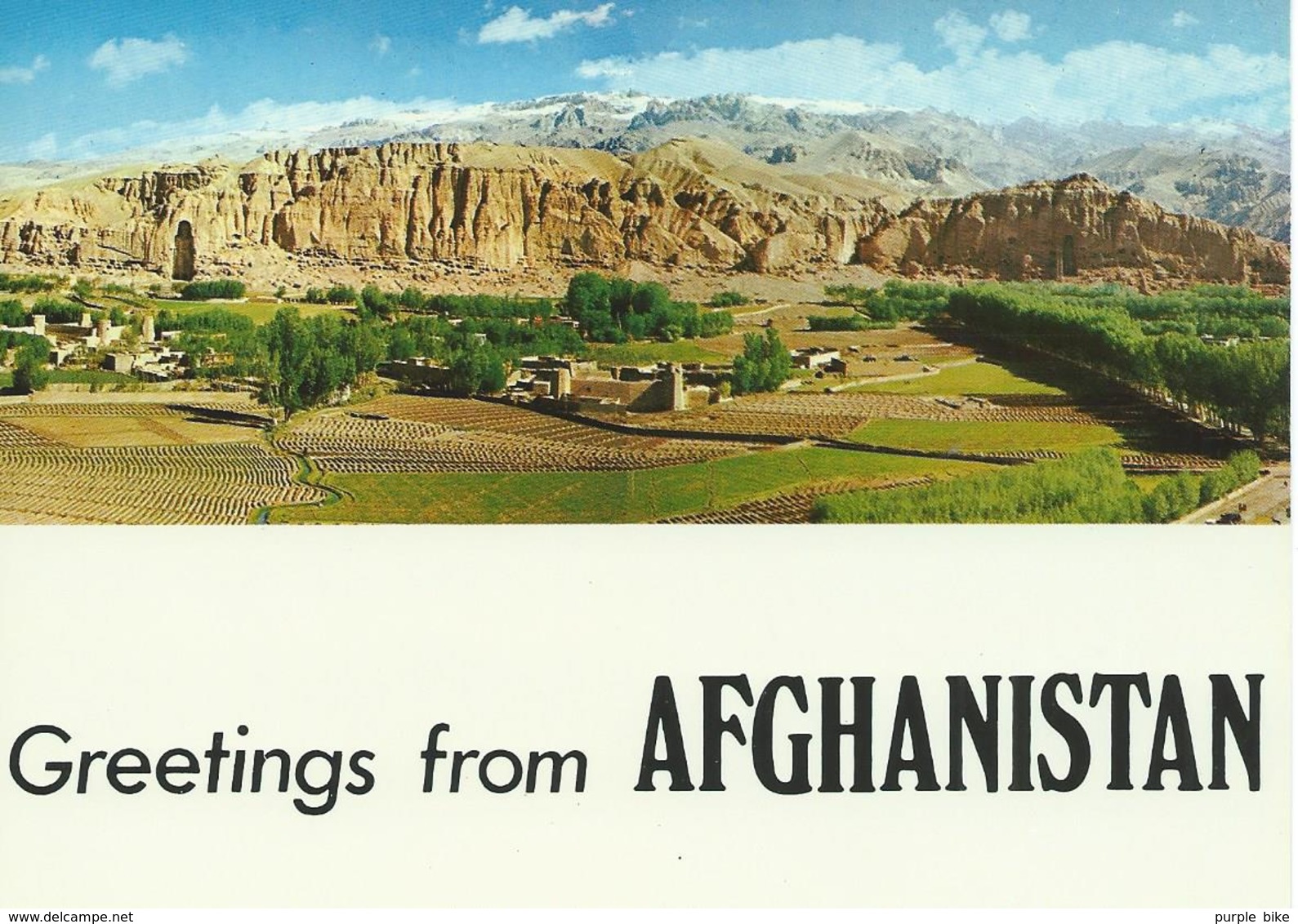 Greetings From Afghanistan Bamyan Valley Of Buddhas Cpsm TBE - Afghanistan