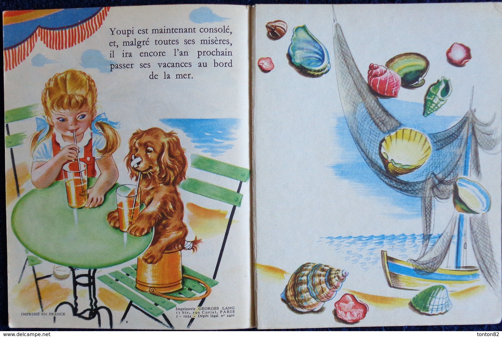 Les Albums Roses - YOUPI En Vacances - Pierre Probst - Hachette - ( 1954 ) . - Autres & Non Classés