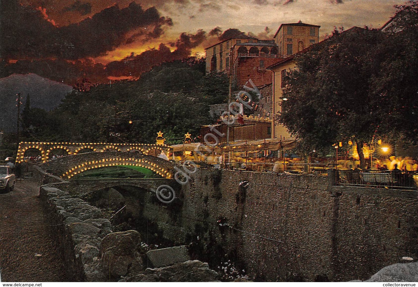 Cartolina Loano Borgo Castello Notturno 1972 (Savona) - Savona