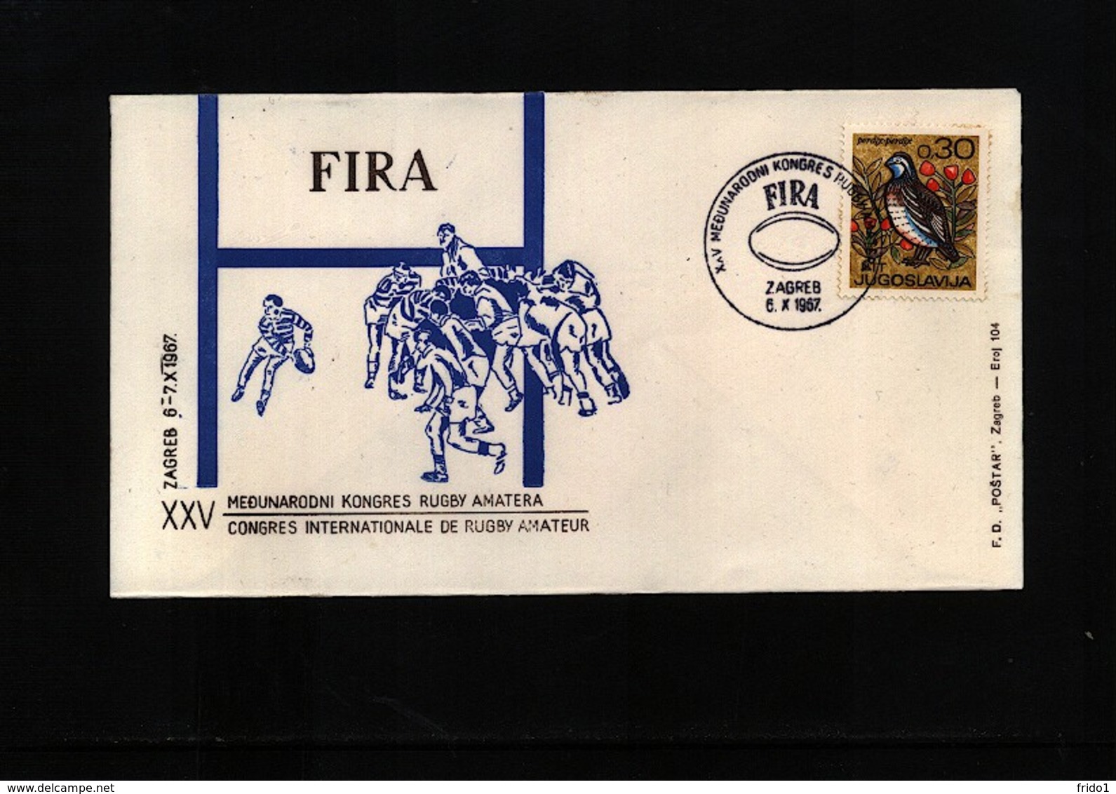 Jugoslawien / Yugoslavia 1967 Zagreb International Congress Of Rugby Amateur - Rugby