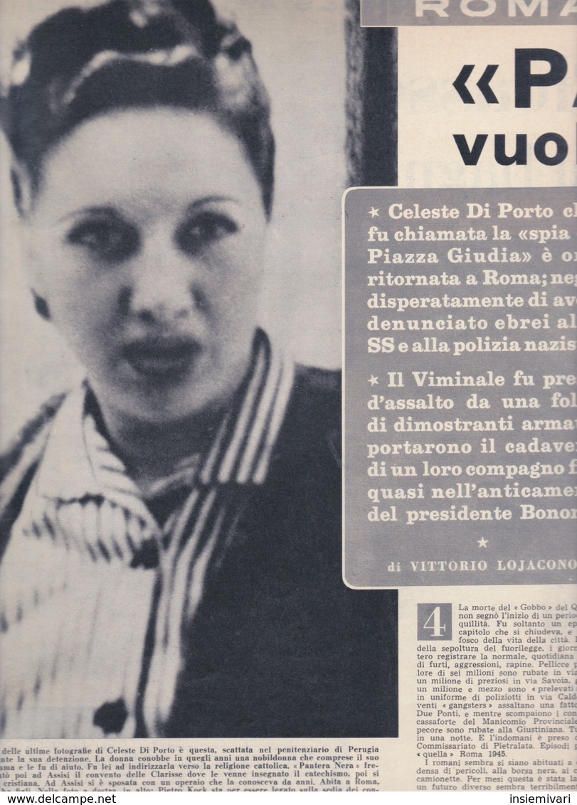 (pagine-pages)CELESTE DI PORTO  Settimanaincom1958/26. - Altri & Non Classificati