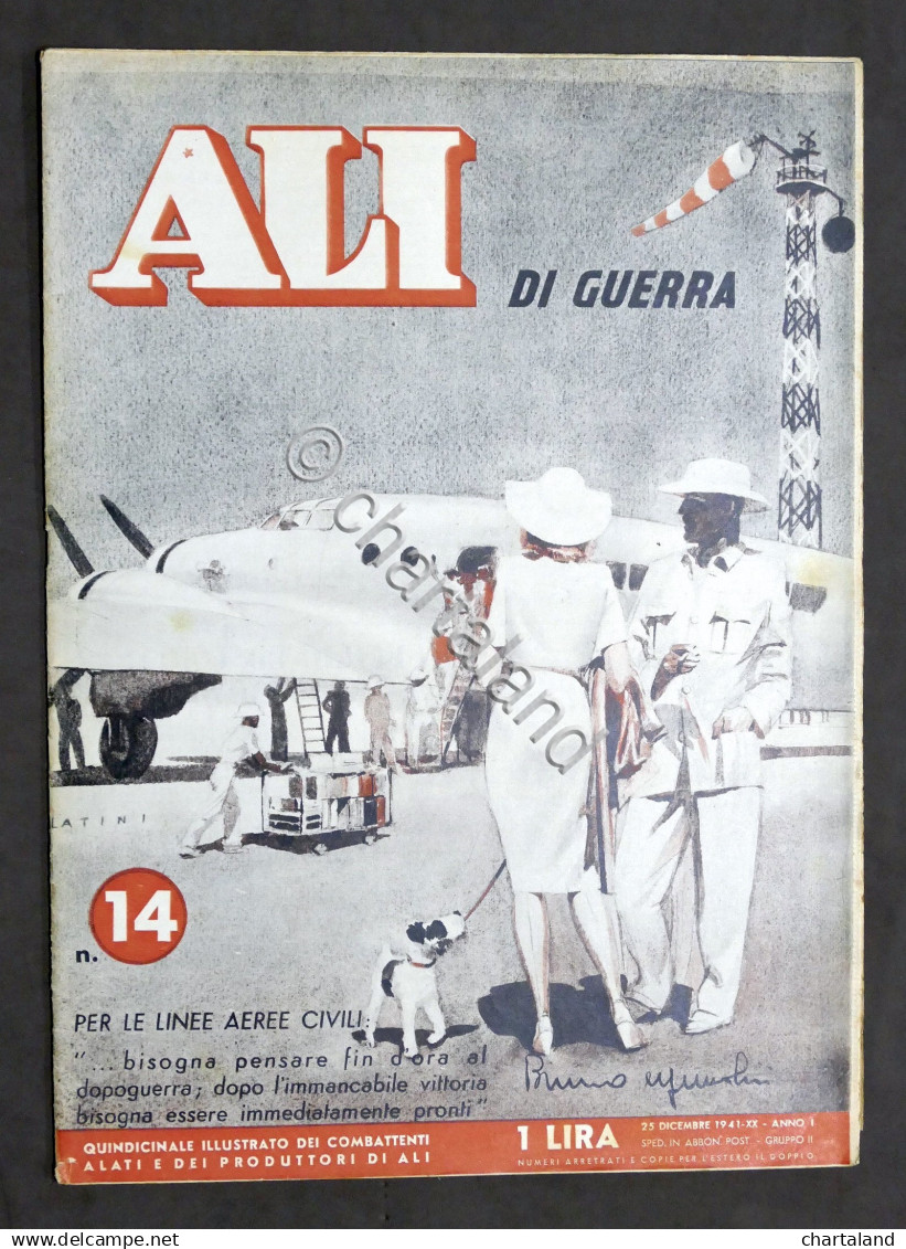 Rivista Aeronautica WWII - Ali Di Guerra - N° 14 - Anno I - 25 Dicembre 1941 - Non Classificati