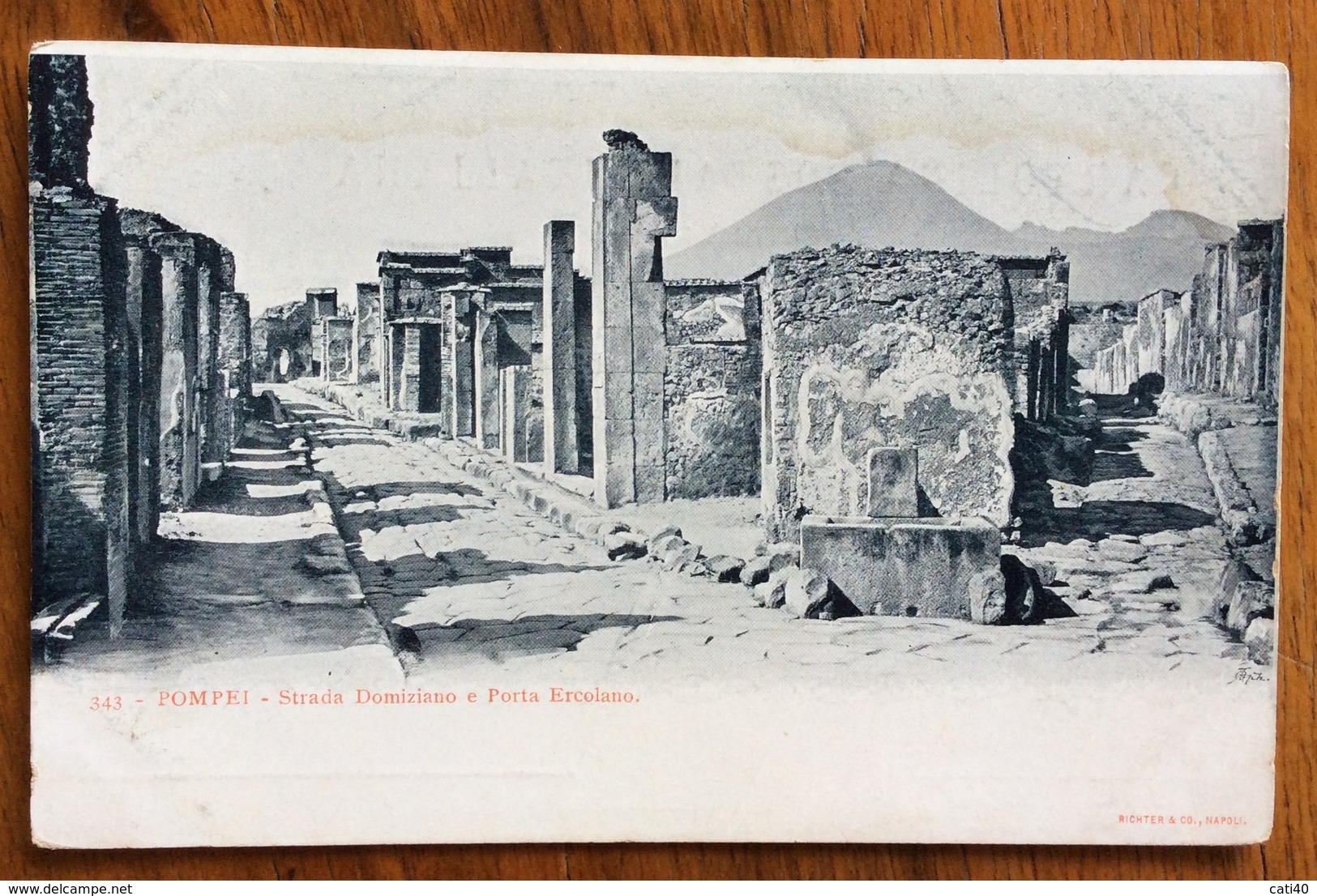 POMPEI STRADA DOMIZIANO E PORTA  ERCOLANO  CARTOLINA N.V. - Pompei