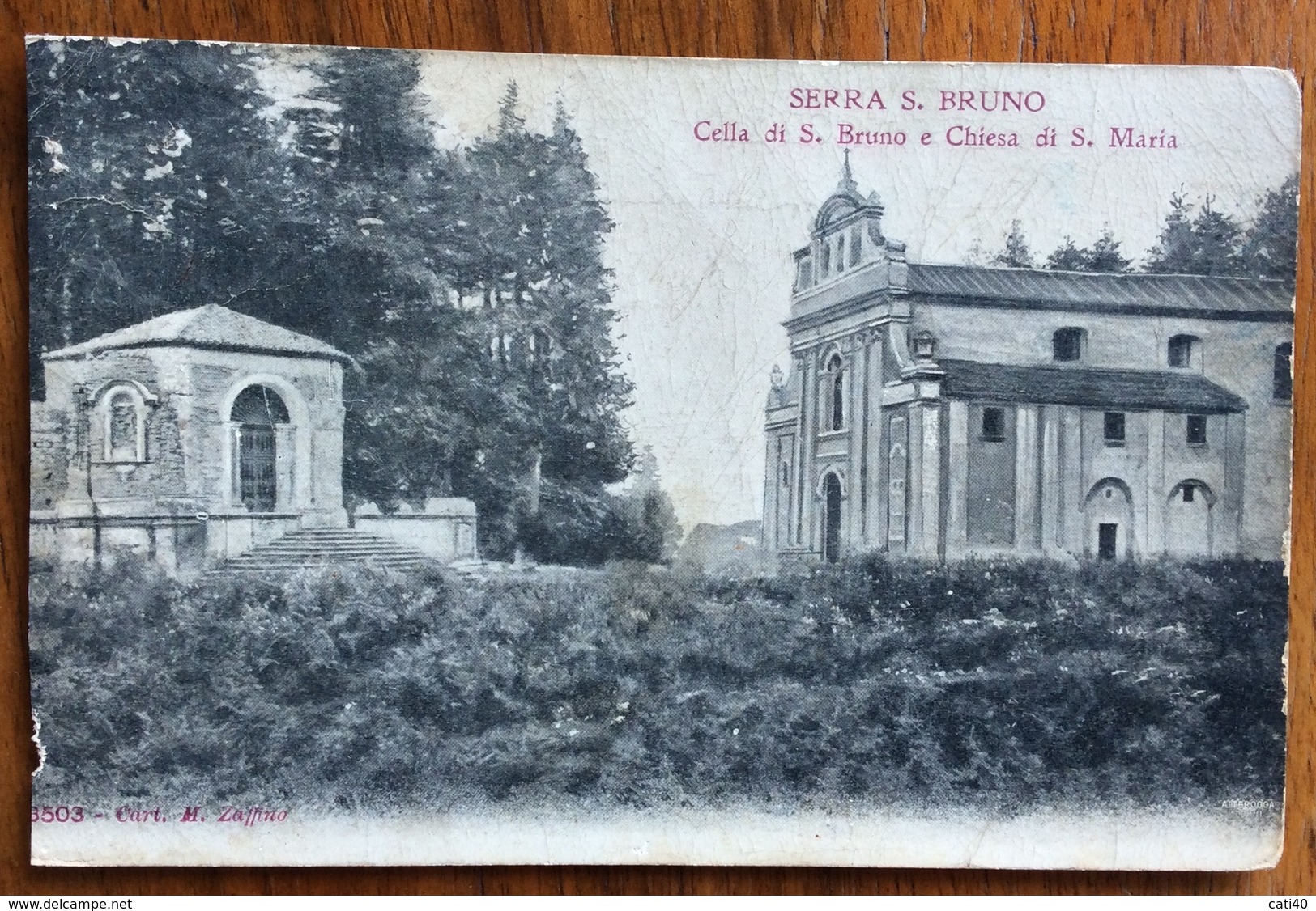 SERRA S.BRUNO CELLA DI S.BRUNO E CHIESA DI S.MARIA CARTOLINA VIAGGIATA A CRUSINALLO IN DATA 10/3/1910 - Vibo Valentia