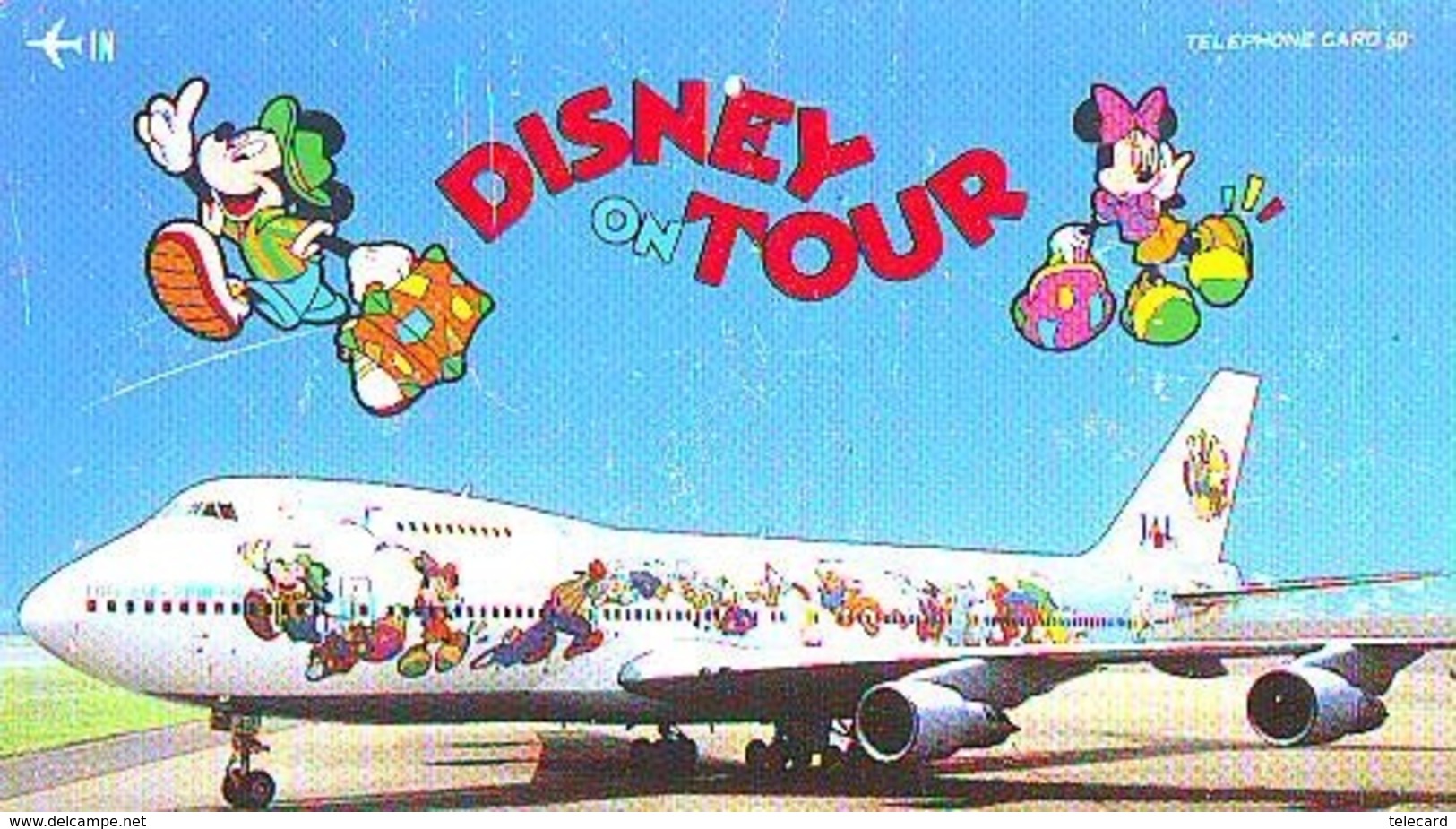 Télécarte  * DISNEY * Japon (110-161053) DISNEY ON TOUR  * JAL (6420) * JAPAN PHONECARD *  AIRPLANE - Disney