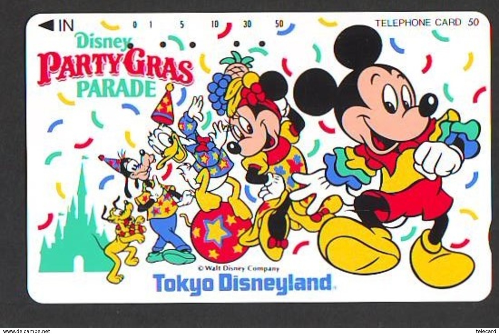 Télécarte Japon /110-106593 - DISNEY- Mickey Minnie Donald PARTY GRAS PARADE   (6425) JAPAN PHONECARD * TK - Disney