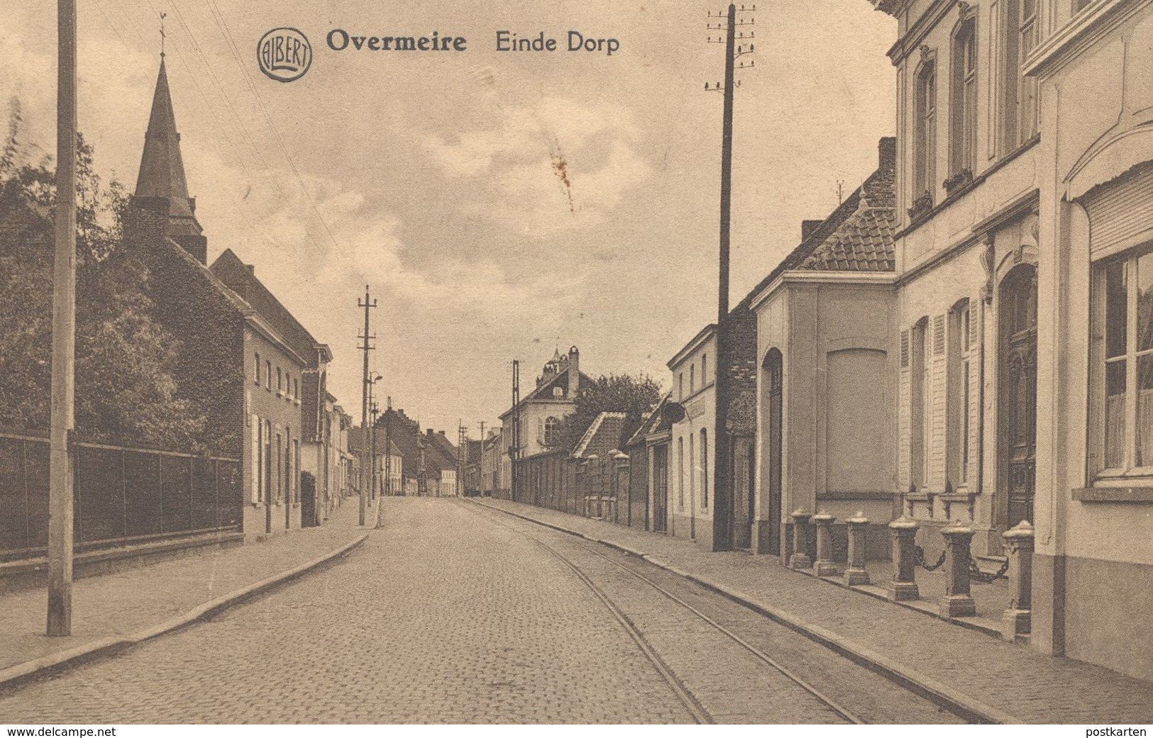 ALTE POSTKARTE OVERMEIRE EINDE DORP OVERMERE BERLARE Belgique Belgie Belgien Ansichtskarte Cpa Postcard AK - Berlare