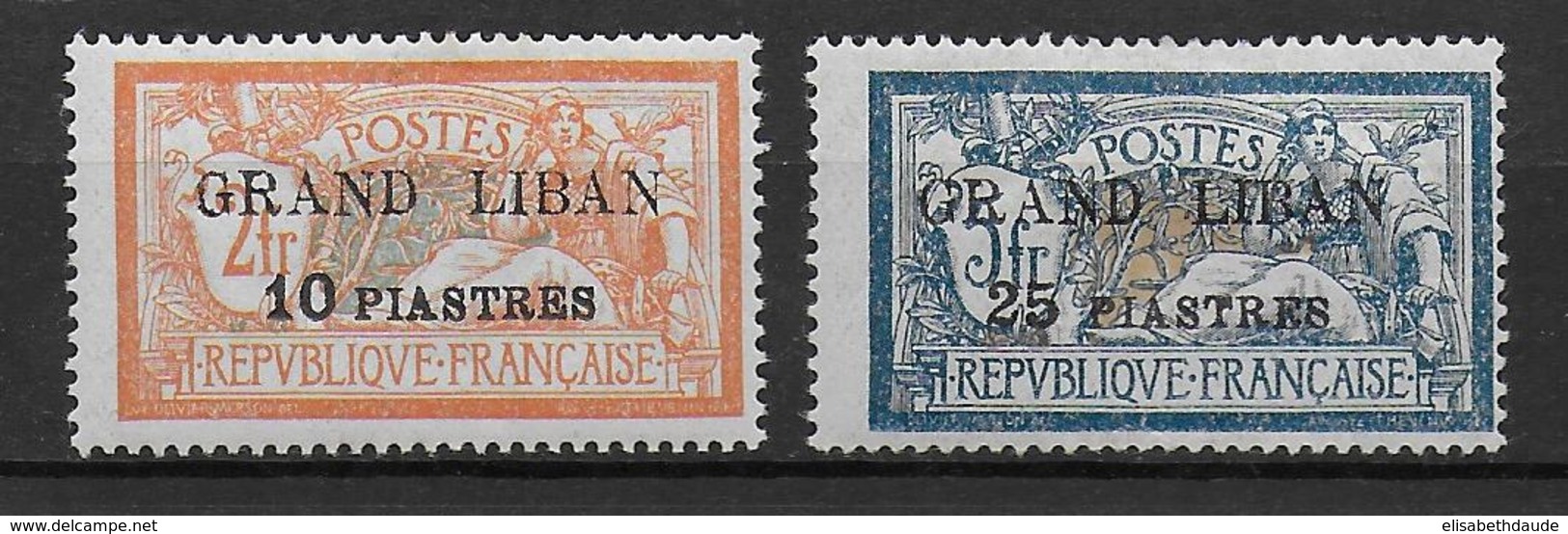 GRAND-LIBAN - YVERT N°13/14 * CHARNIERE CORRECTE - COTE = 45 EUR. - MERSON - Neufs