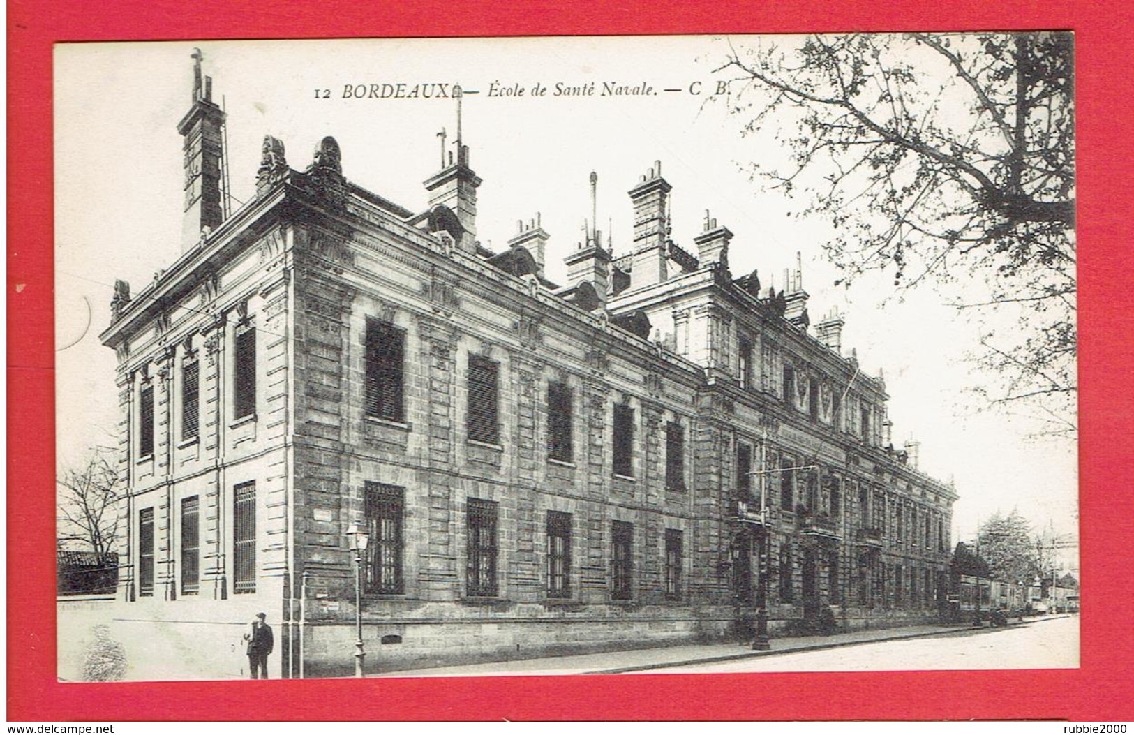 BORDEAUX ECOLE DE SANTE NAVALE CARTE VIERGE EN TRES BON ETAT - Bordeaux