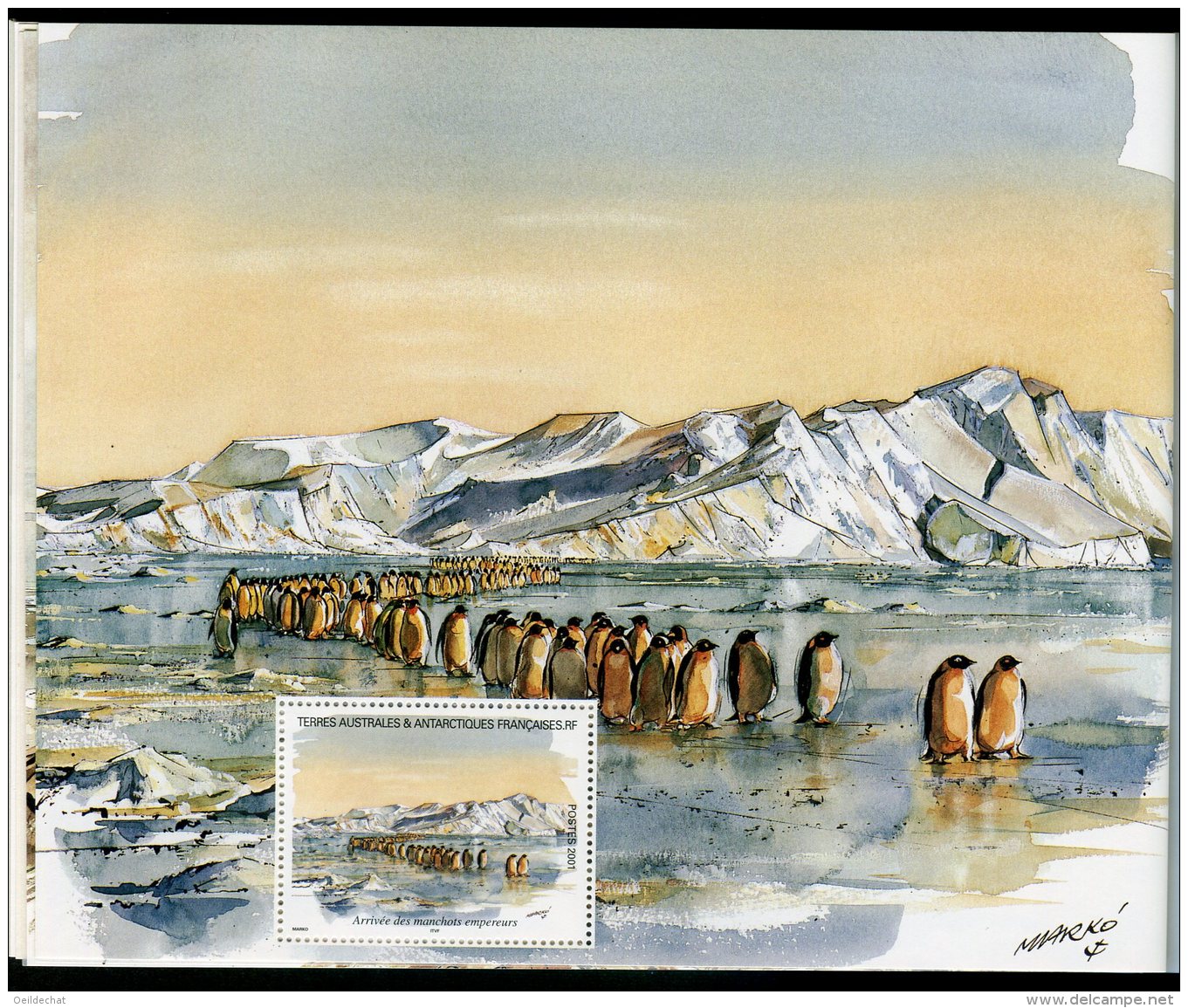 7574  Terres Australes et Antarctiques Françaises  carnet de voyage   C 308  (n°308/21)    2001      SUPERBE