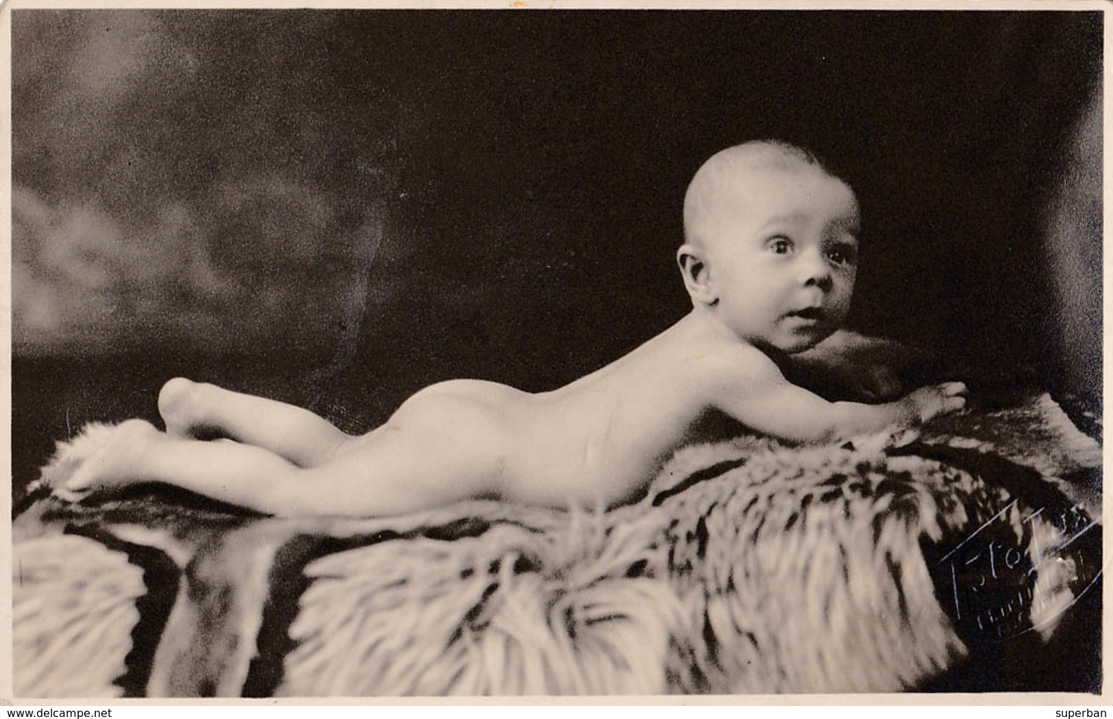 ENFANT / BÉBÉ NU - CHILD / NAKED BABY - CARTE PHOTO / REAL PHOTO - ANNÉE / YEAR ~ 1925 - '30 (ab784) - Sonstige & Ohne Zuordnung