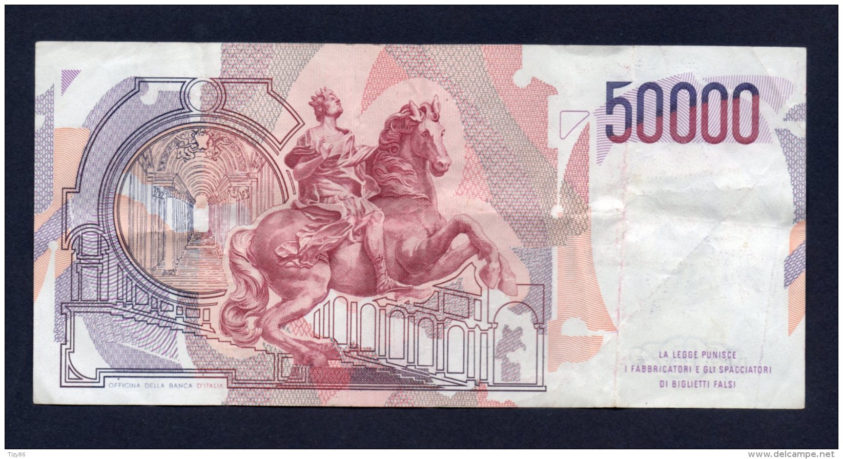 50000 Lire Bernini 6-2-1984 (circolata) - 50000 Lire