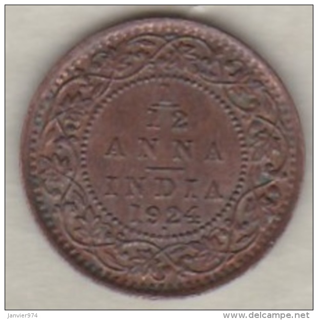 Inde  1/12 Anna 1924  , George V .Bronze .KM# 509 - India