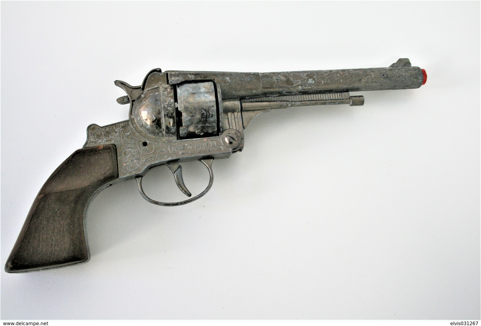 Vintage TOY GUN : GONHER NO. 122 - L=24.5cm - 19??s - Spain - Keywords : Cap Gun - Cork Gun - Rifle - Revolver - Pistol - Decotatieve Wapens