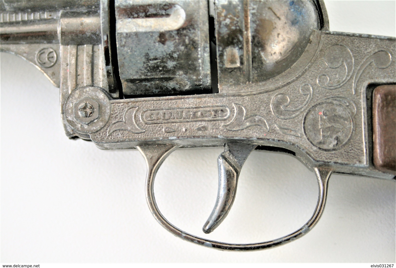 Vintage TOY GUN : GONHER NO. 122 - L=24.5cm - 19??s - Spain - keywords : Cap Gun - Cork gun - Rifle - Revolver - Pistol