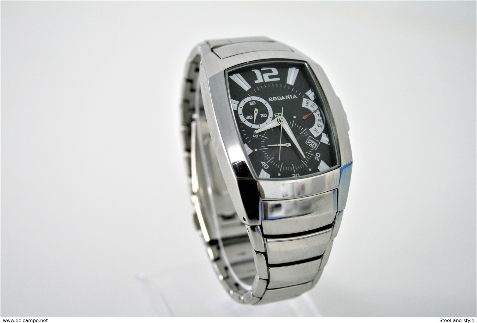 Watches : RODANIA MEN Rectangulaire CHRONOGRAFH  -  Nr. : 24312 - Original  - Running - Excelent Condition - Relojes De Lujo