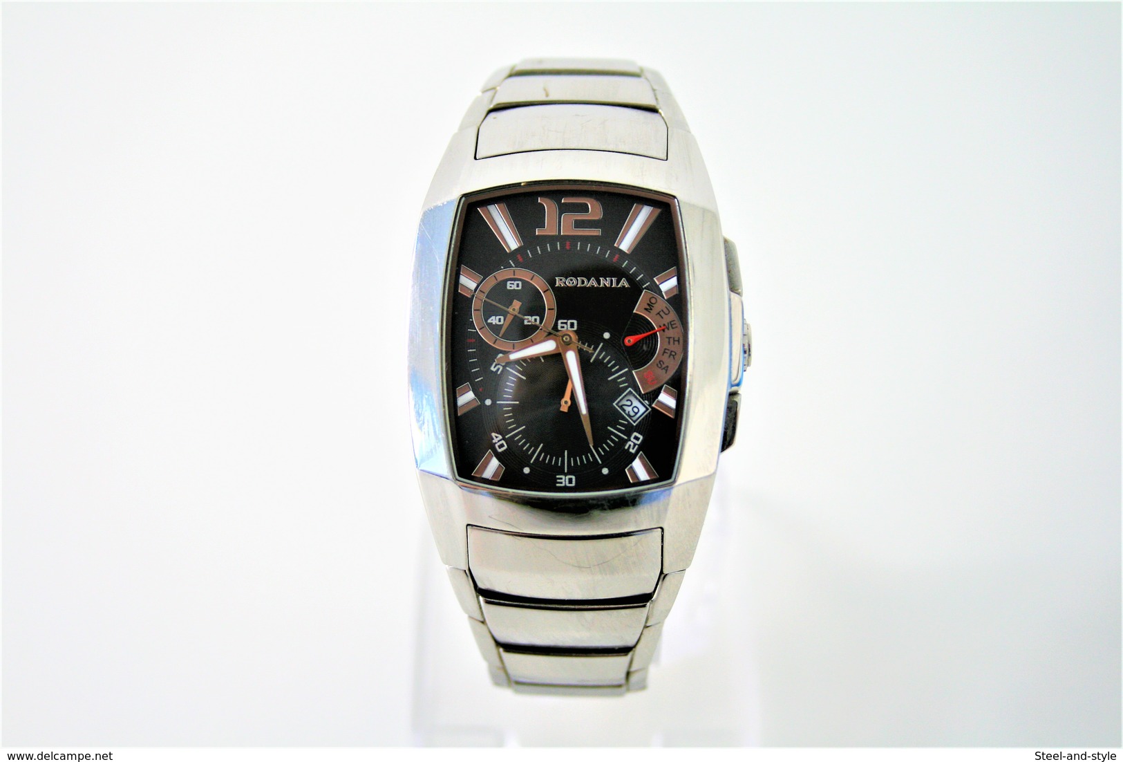 Watches : RODANIA MEN Rectangulaire CHRONOGRAFH  -  Nr. : 24312 - Original  - Running - Excelent Condition - Horloge: Luxe