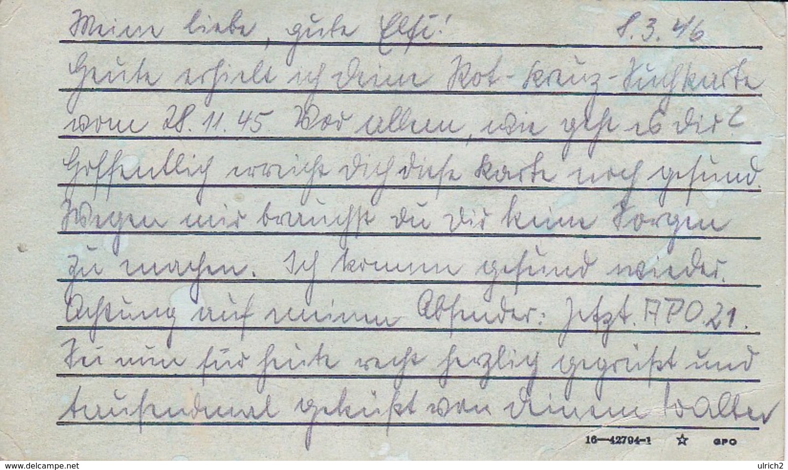 Kriegsgefangenenpost POW Lab. Serv. Co. PWE #412 Nach Heidelberg - 1946 (35486) - Other & Unclassified