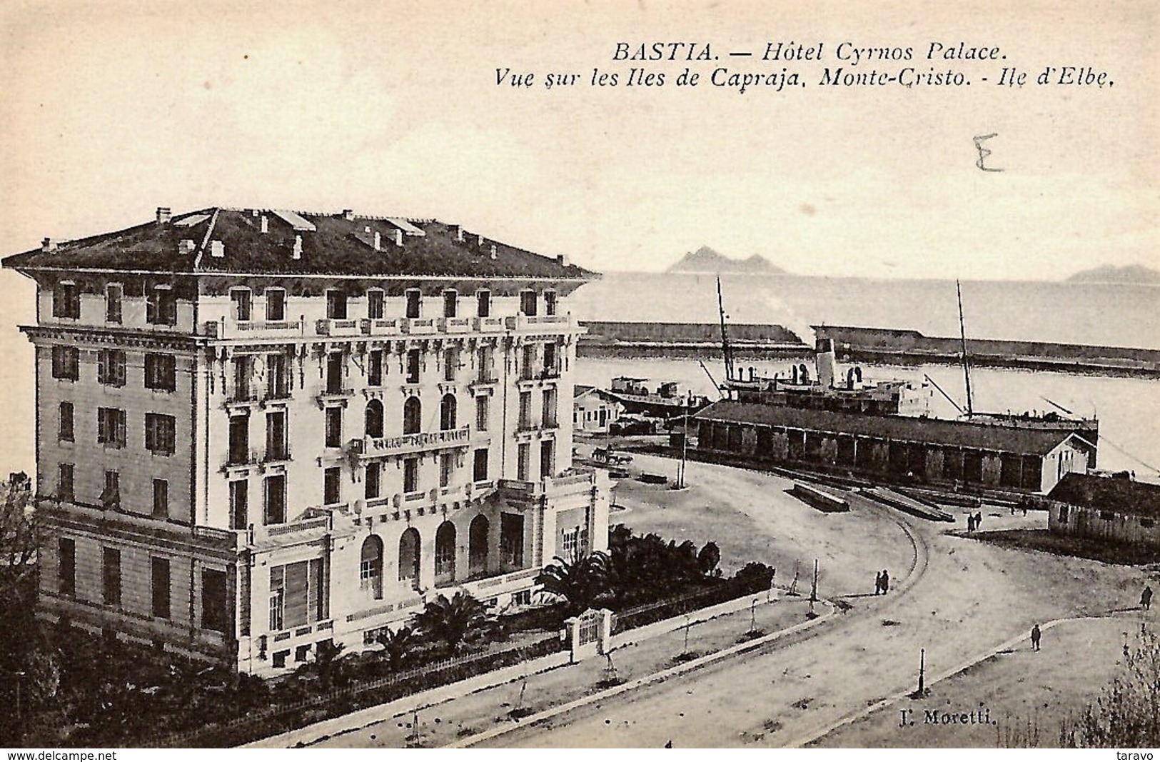 CORSE - X 2 Cpa BASTIA, L'IMPERIAL HOTEL" Devenu Le "CYRNOS PALACE - Vue Sur Les Iles De Capraja, Monte Cristo Et D'Elbe - Bastia