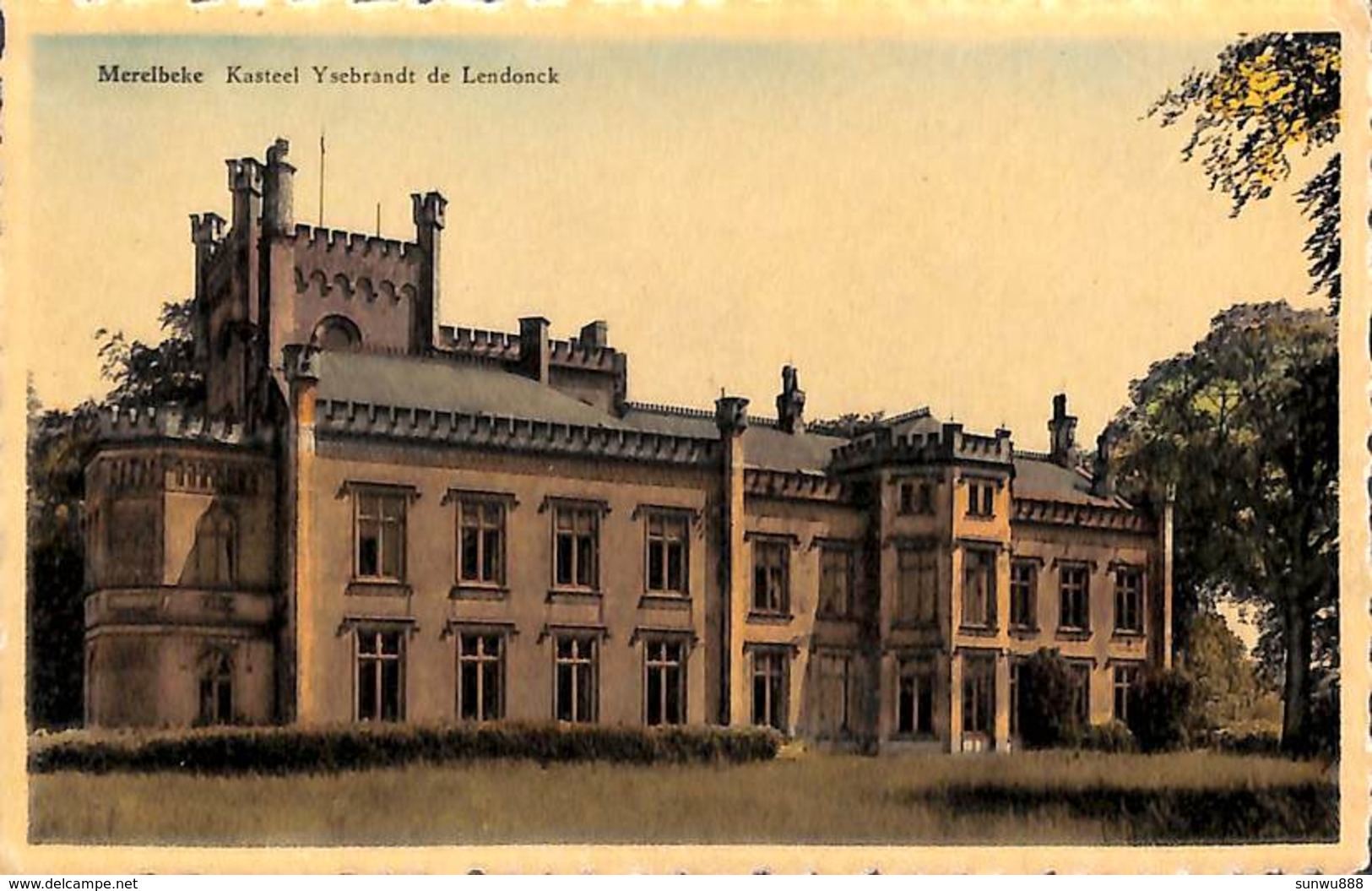 Merelbeke - Kasteel Ysebrandt De Lendock (gekleurd, Uitg. Huis Hoste) - Merelbeke