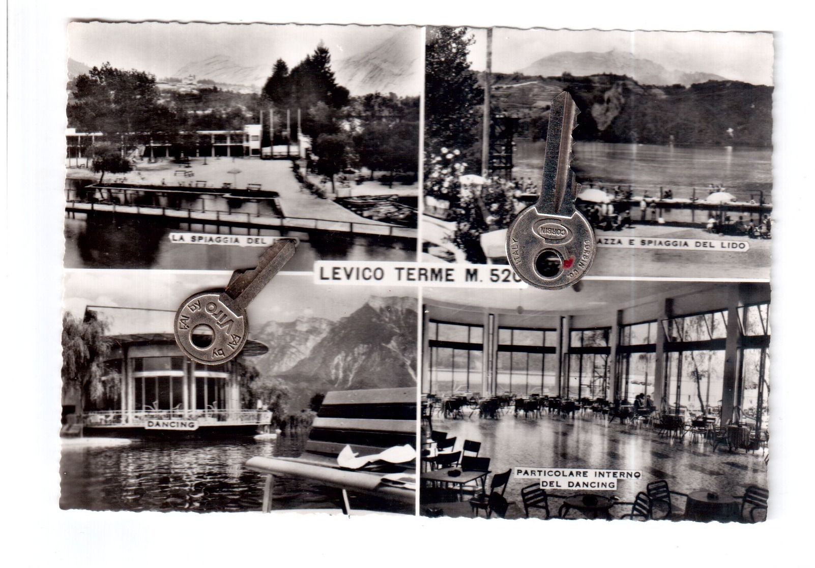 LEVICO TERME VEDUTINE  NON VIAGGIATA ANNI 50 - Trento