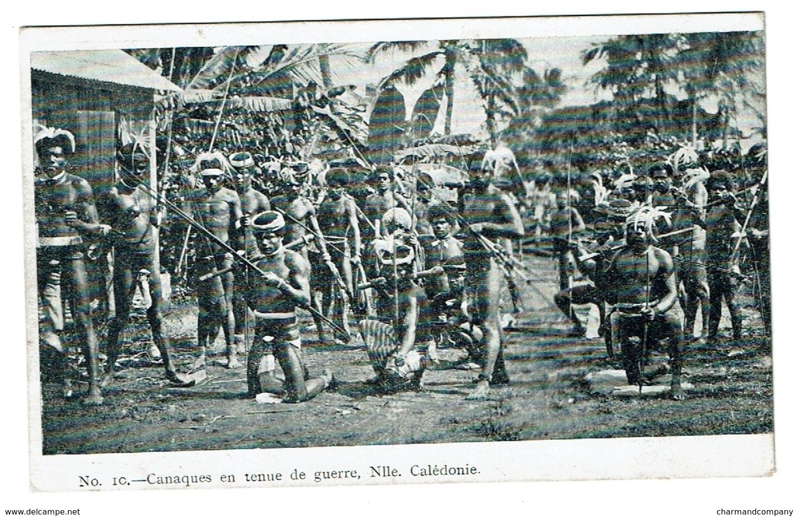 Canaques En Tenue De Guerre, Nouvelle Calédonie - 2 Scans - Nouvelle-Calédonie