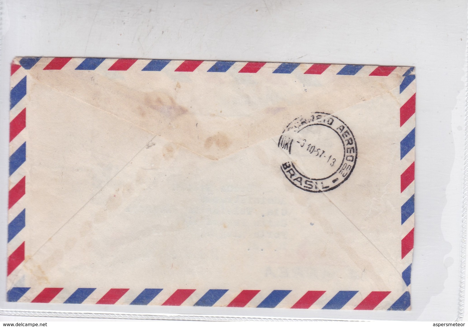 IGLESIA EVANGELICA METODISTA. AIRMAIL CIRCULEE PERU TO BRASIL. OBLIT CIRCA 1957 - BLEUP - Pérou