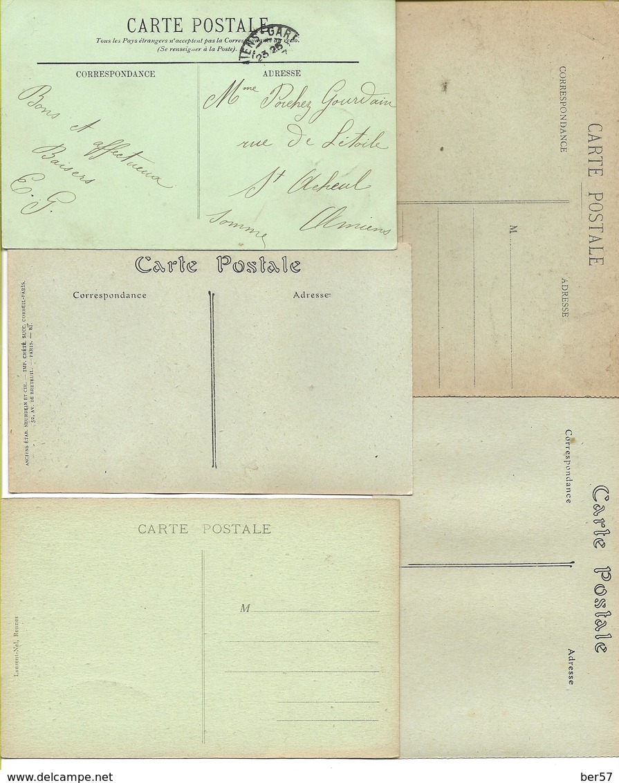 Lot De 10 CPA - France Et Algérie Début 1900 - Dos Vert - 5 - 99 Postkaarten