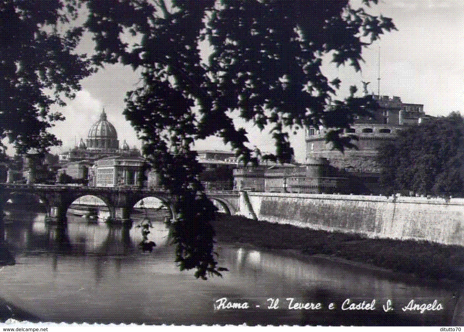 Roma - Il Tevere E Castel S.angelo - Formato Grande Viaggiata Mancante Di Affrancatura – E 5 - Fiume Tevere