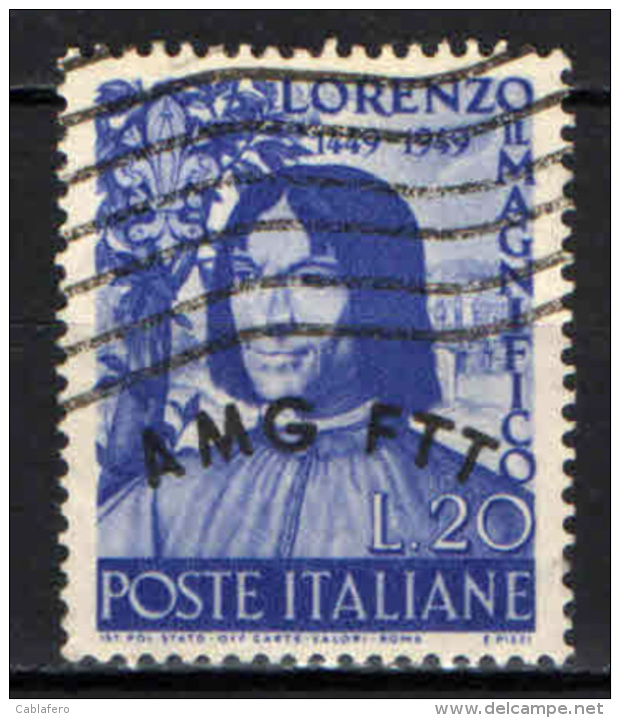 TRIESTE - AMGFTT - 1949 - LORENZO IL MAGNIFICO - USATO - Usati