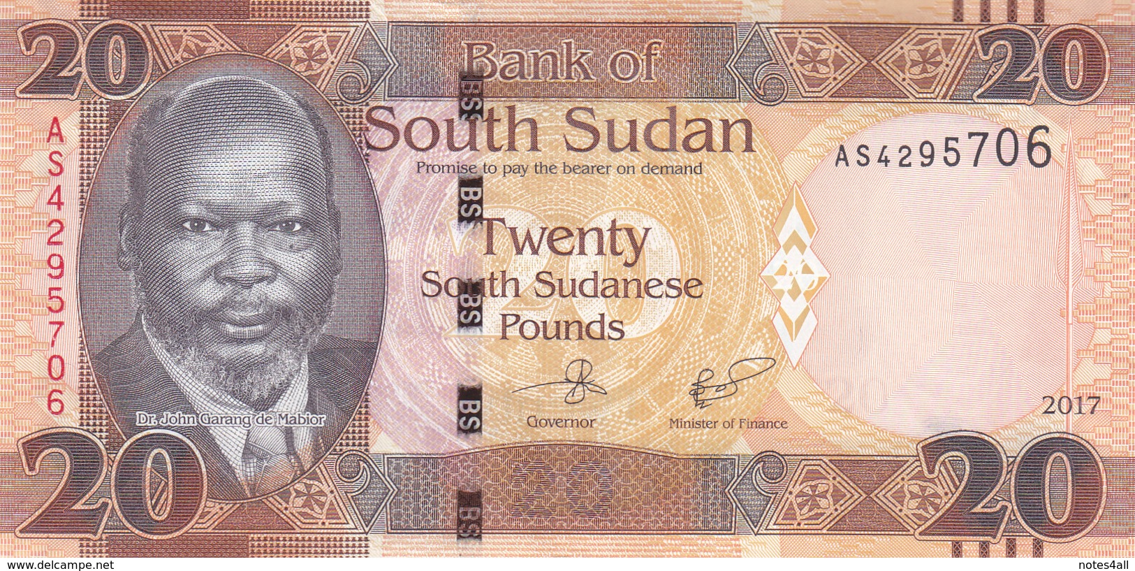 SOUTH SUDAN 20 POUND 2017 P-NEW UNC */* - South Sudan