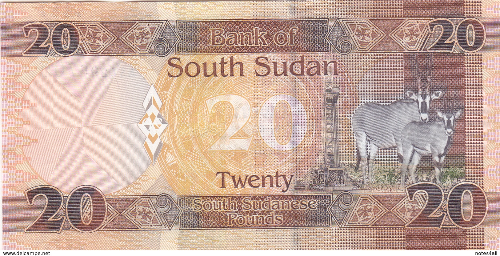 SOUTH SUDAN 20 POUND 2017 P-NEW UNC */* - Südsudan