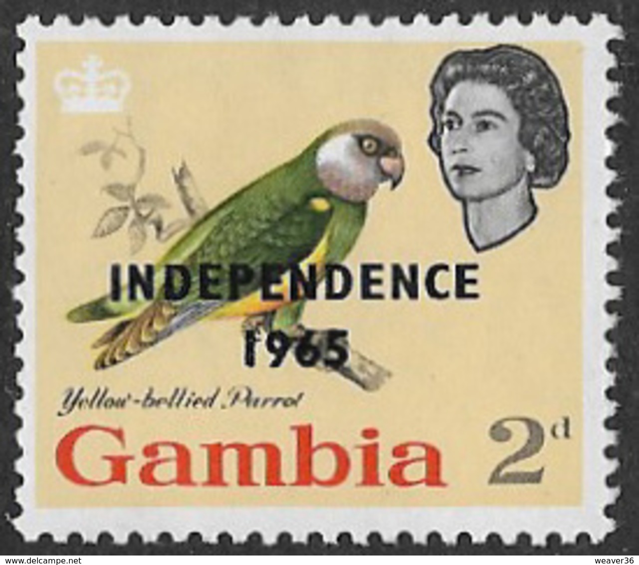 Gambia SG218 1965 Definitive 2d Mounted Mint [37/31013/1D] - Gambia (1965-...)