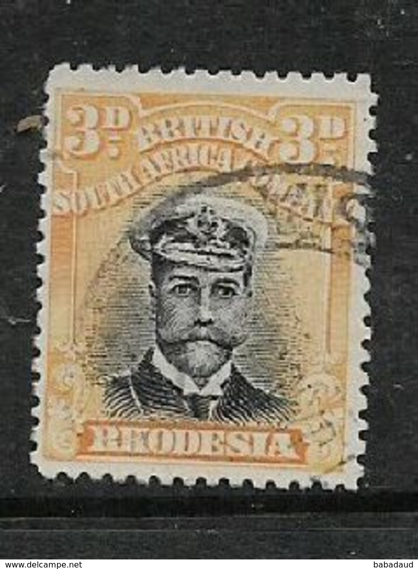 Rhodesia, B.S.A.Co. Admiral, 1913-22, 3d Black & Yellow, Perf 14, Die II, Used - Rhodésie Du Sud (...-1964)