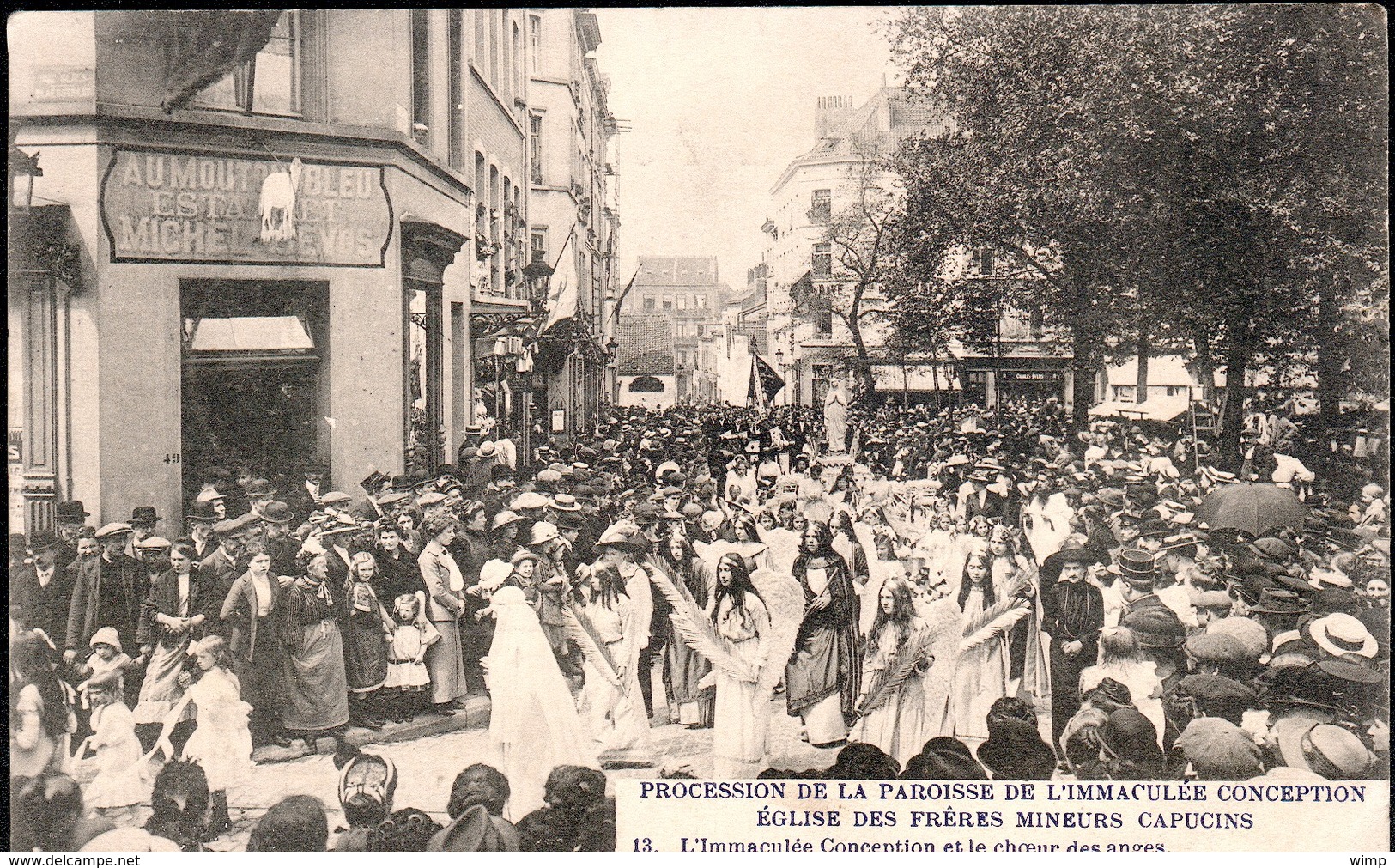 Bruxelles : Rue Blaes Procession Place Du Jeu De Balle - Fiestas, Celebraciones