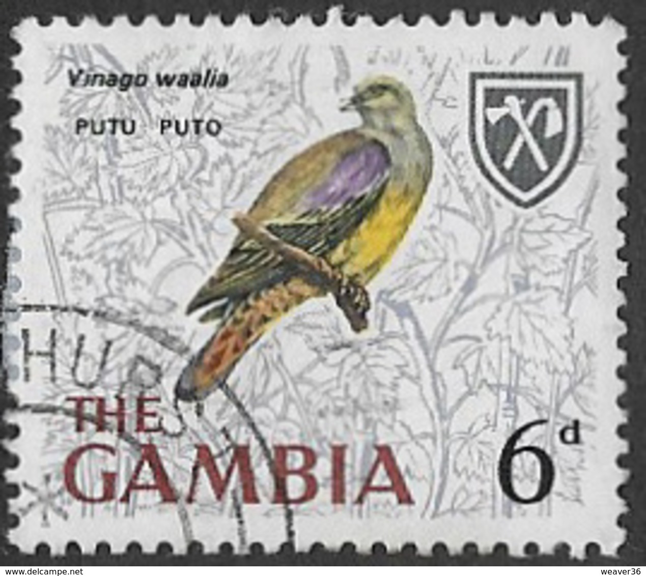 Gambia SG239 1966 Birds 6d Good/fine Used [37/31016/1D] - Gambia (1965-...)