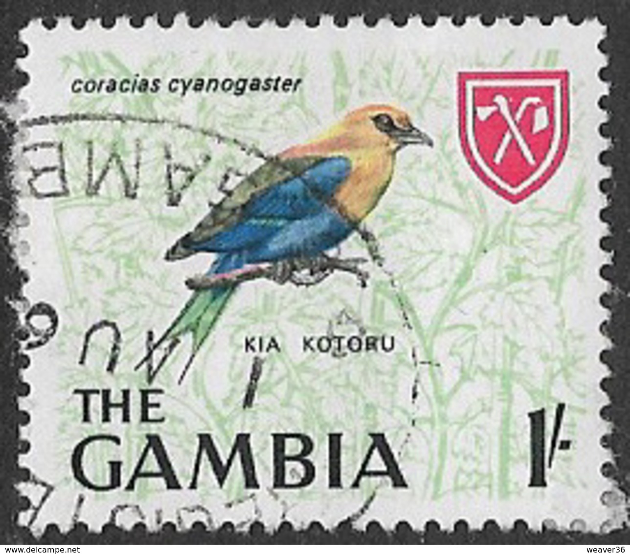 Gambia SG240 1966 Birds 1/- Good/fine Used [37/31018/1D] - Gambia (1965-...)