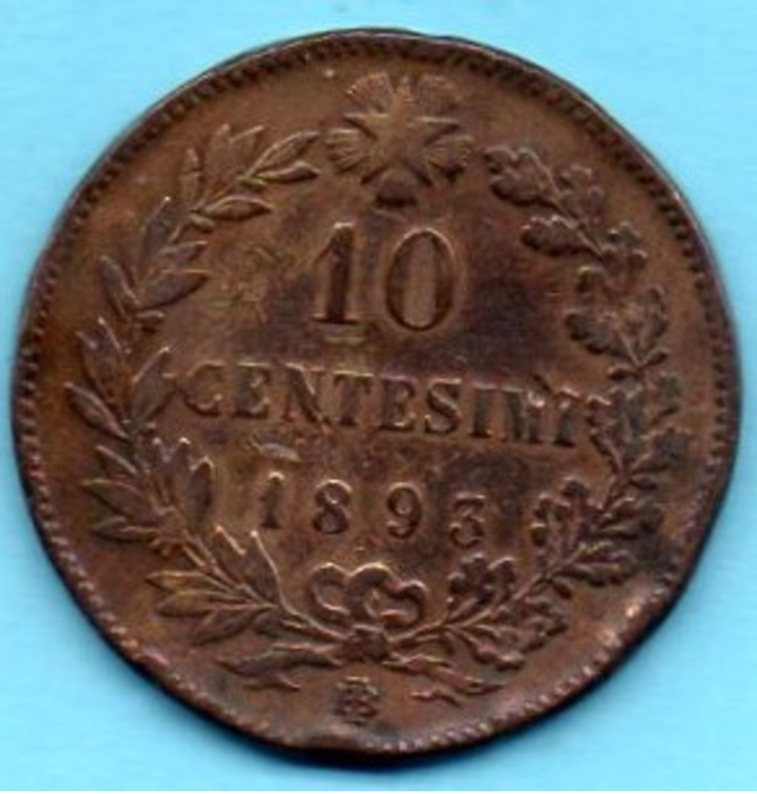 (r65)  ITALY / ITALIE  10 Centesimi 1893 BI - 1878-1900 : Umberto I