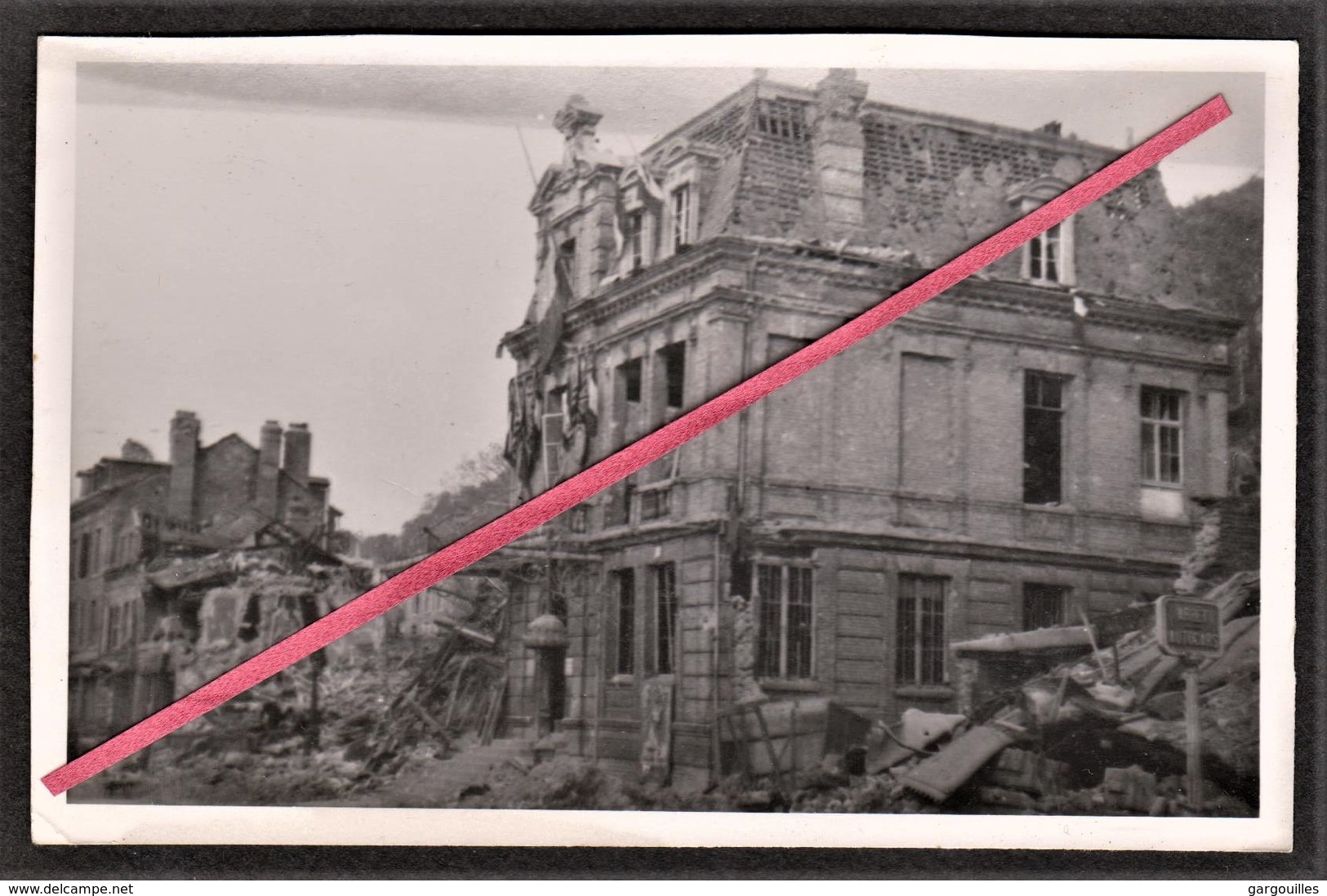 76 LE HAVRE -- Graville Mairie En 1944 _ Destruction _ Bombardement _ Guerre 1939-1945 _ Militaire _ Photo Originale - War, Military