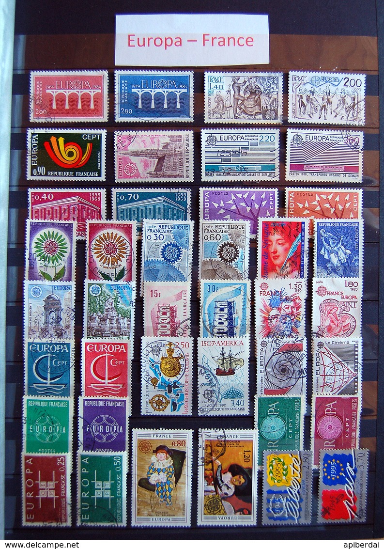 Europa - 25 Années Différentes France & 14 Années Différentes Allemagne - Oblitérés - Collections