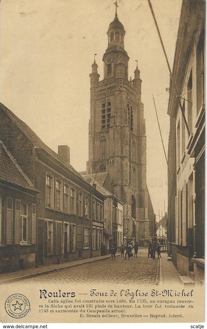 Roulers  -   Tour De L'Eglise St-Michel   -   1932   Naar  Bruxelles - Roeselare