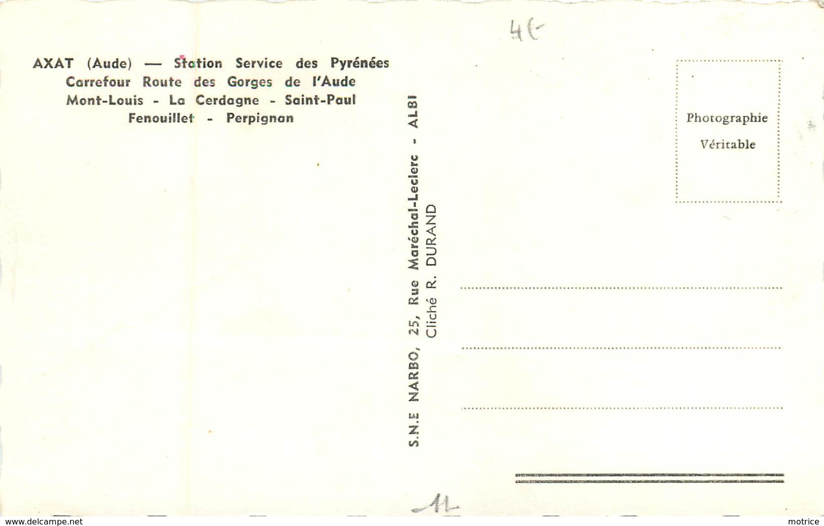 AXAT - Station Service Des Pyrénées,carrefour Route Des Gorges De L'aude. - Axat