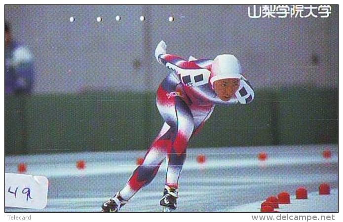 Télécarte Japon * Sport * PATINER * SCHAATSEN * ICE-SKATING * SPEED-SKATING (149) Japan Phonecard * Telefonkarte - Sport