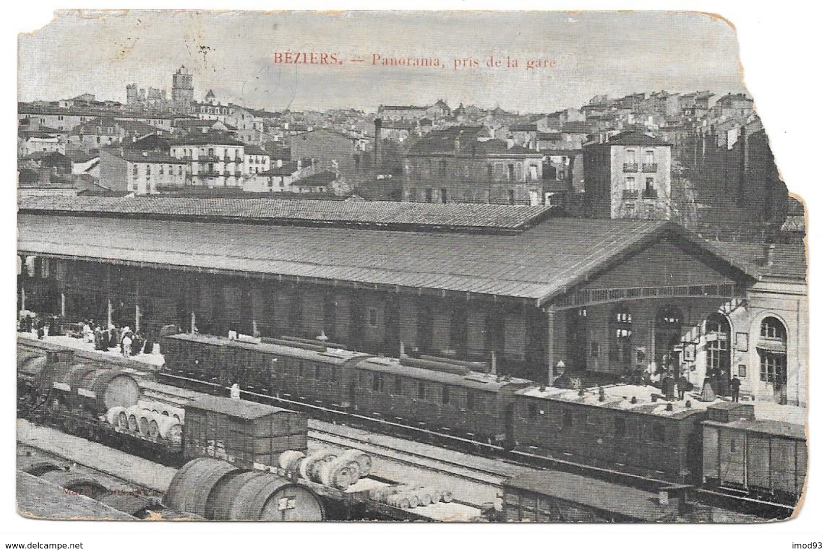 34 - BÉZIERS - Panorama Pris De La Gare - 1918 - En L'état - Beziers