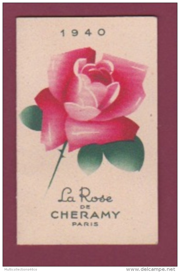 250618 -  CALENDRIER Petit Format 1940 LA ROSE DE CHERAMY Paris - Carte Parfumée Parfum Beauté - Vintage (until 1960)