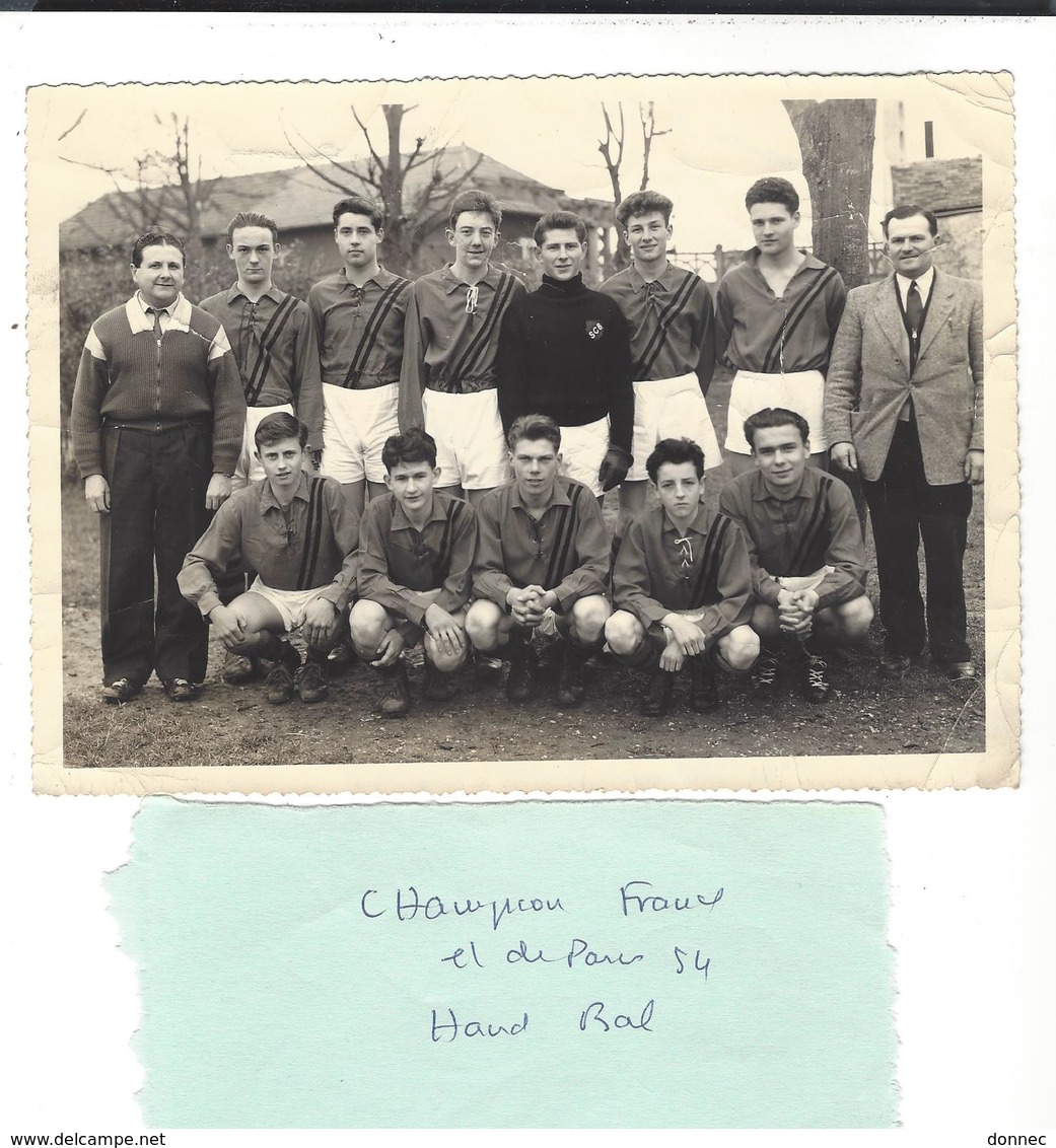 HAND BALL  Paris 1954 - 1955  Championnat De France Et De Paris ( Au Dos , Noms Et Signatures ) - Sports