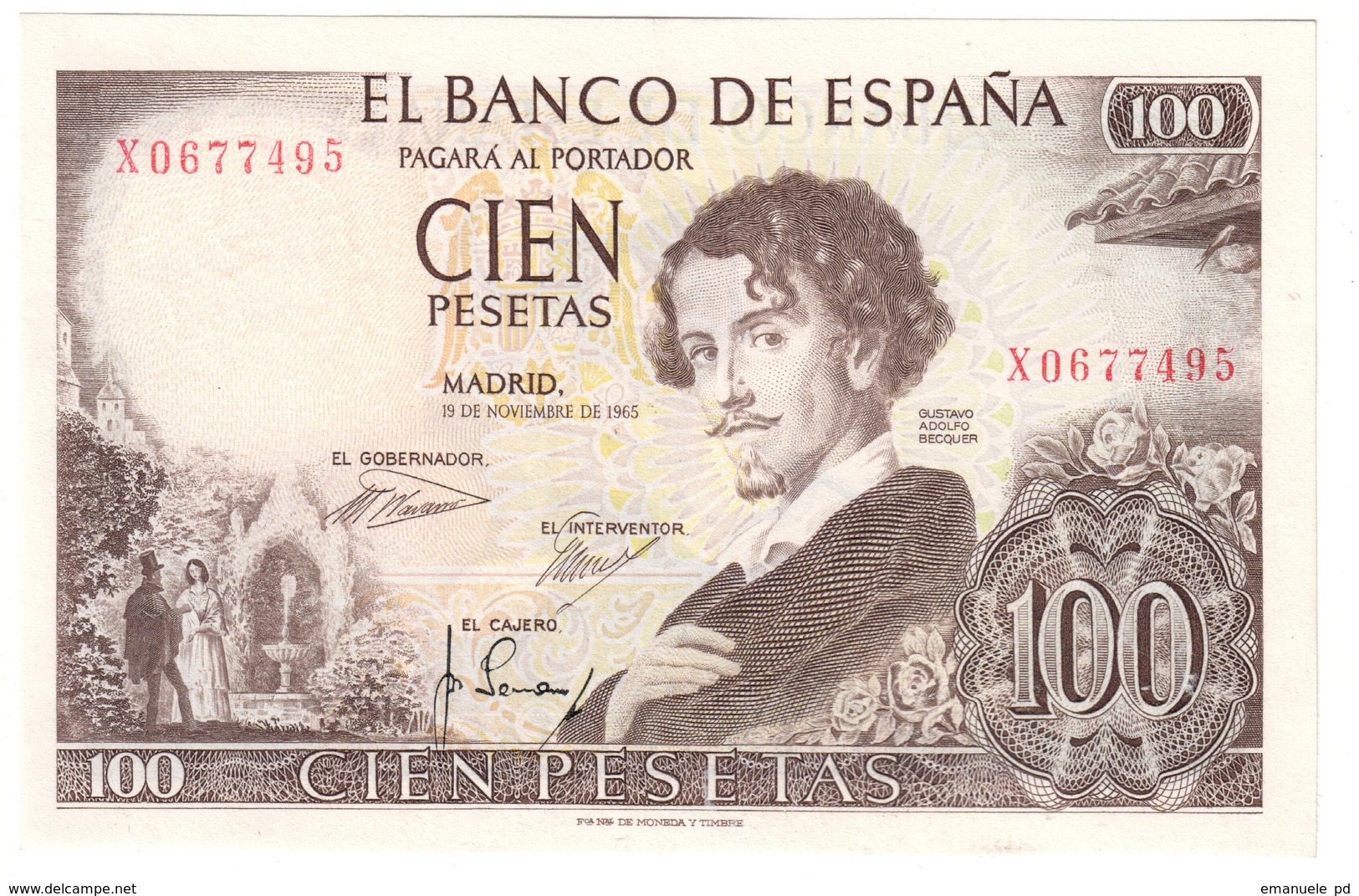 Spain 100 Pesetas 19/11/1965 AUNC - 100 Pesetas