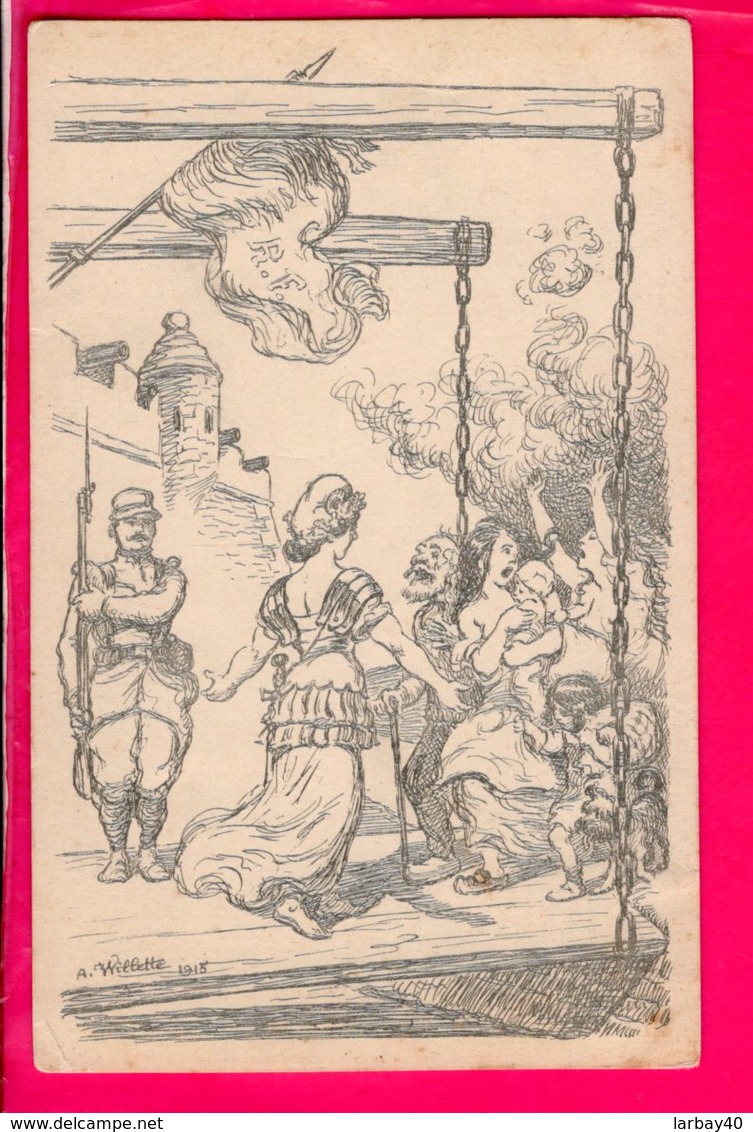 Cpa Carte Postale Ancienne  - Illustrateur Willette 1915 - Wilette