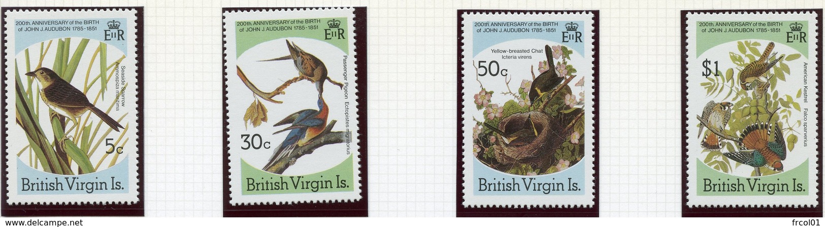 Iles Vierges Britanniques, Yvert 535/538, Scott 520/523, MNH - Iles Vièrges Britanniques