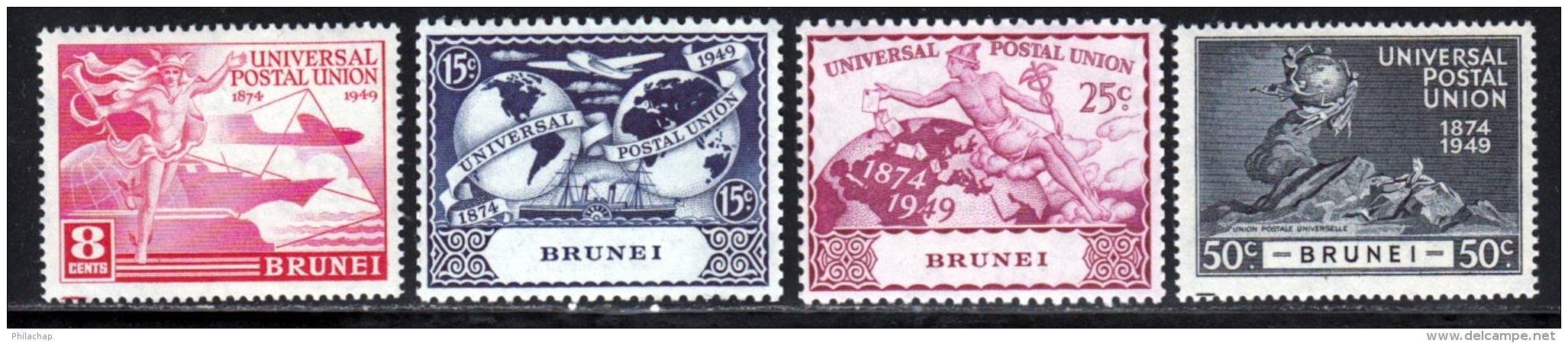 Brunei 1949 Yvert 80 / 83 ** TB UPU - Brunei (...-1984)